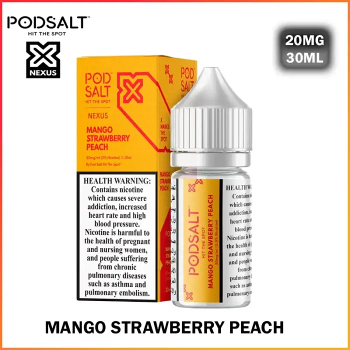 POD SALT Nexus E liquid 30ml mango strawberry peach Best Vape Store UAE Online | Dxb Vape Club Online Pod Salt Nexus E-juice 20MG Nicotine 30ml
