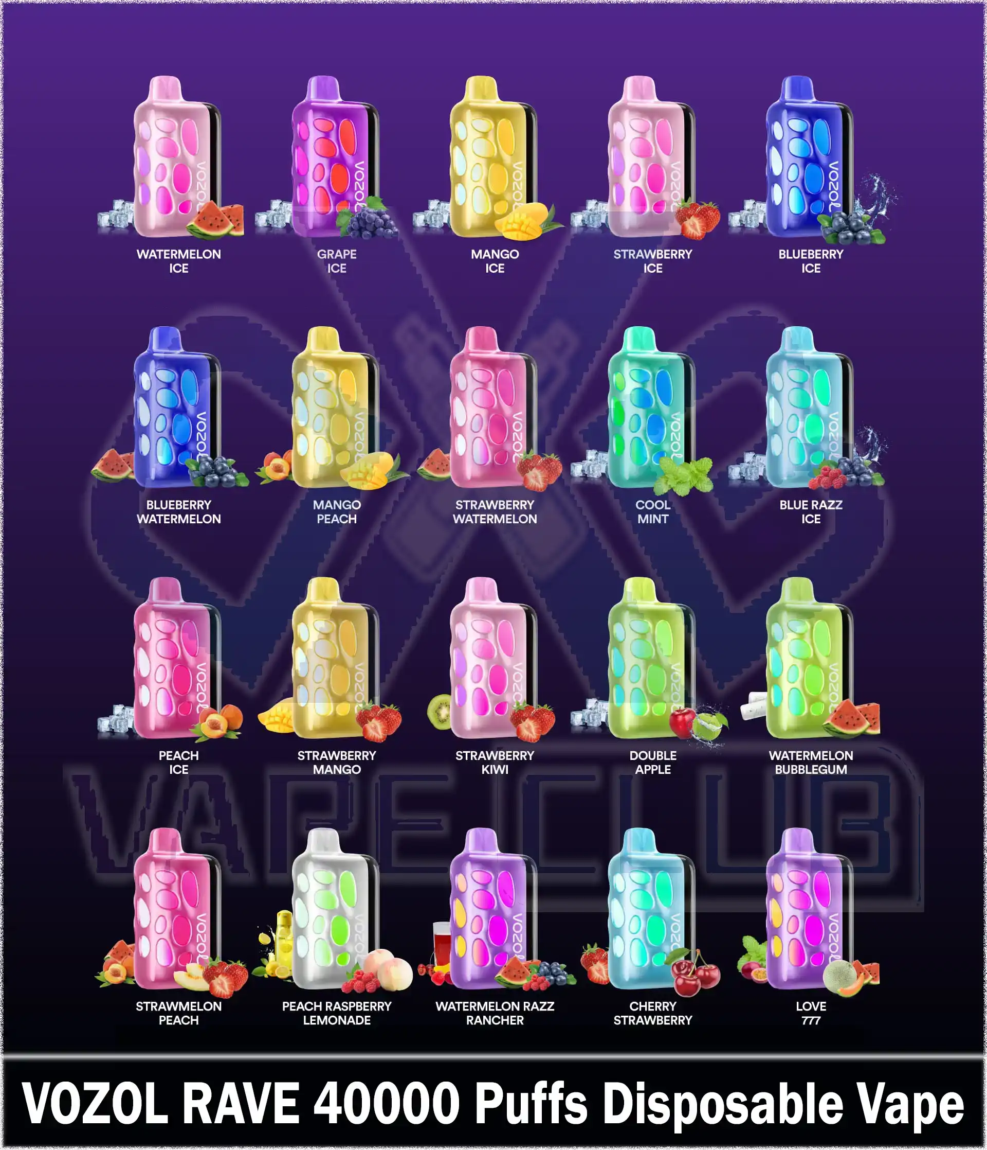 VOZOL RAVE 40000 Puffs Disposable Vape Best Vape Store UAE Online | Dxb Vape Club Online VOZOL RAVE 40000 Puffs Disposable-In UAE