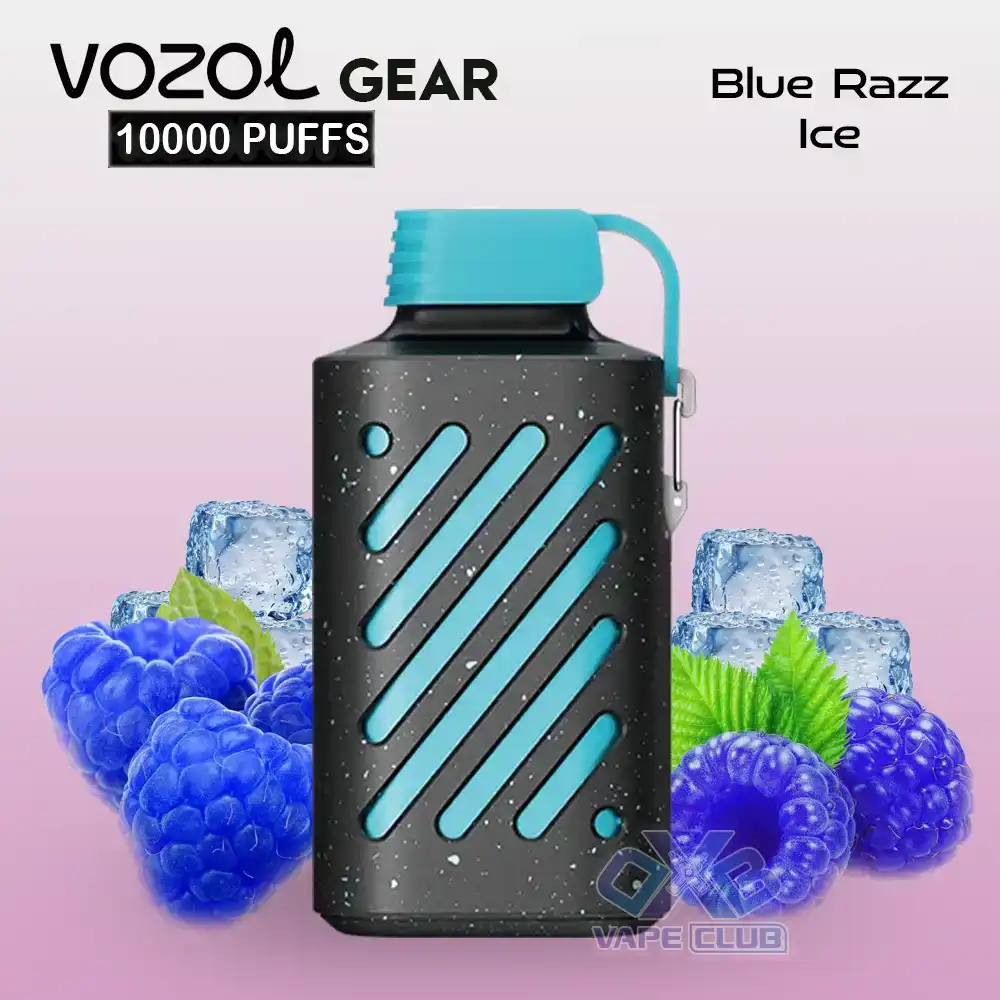 VOZOL GEAR 10000 Puffs Disposable Vape Blue Razz Ice VOZOL-GEAR-10000-Puffs-Disposable-Vape-Blue-Razz-Ice