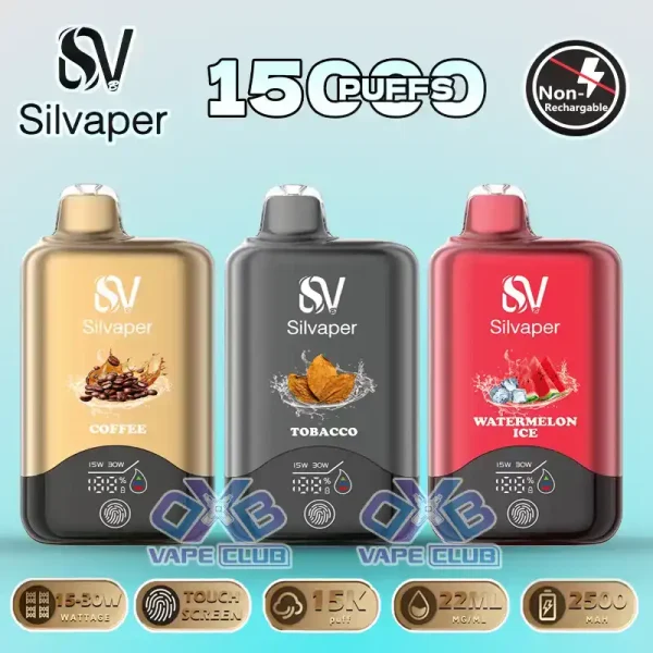 Silvaper 15000 Puffs Non-Rechargeable Deposable Vape