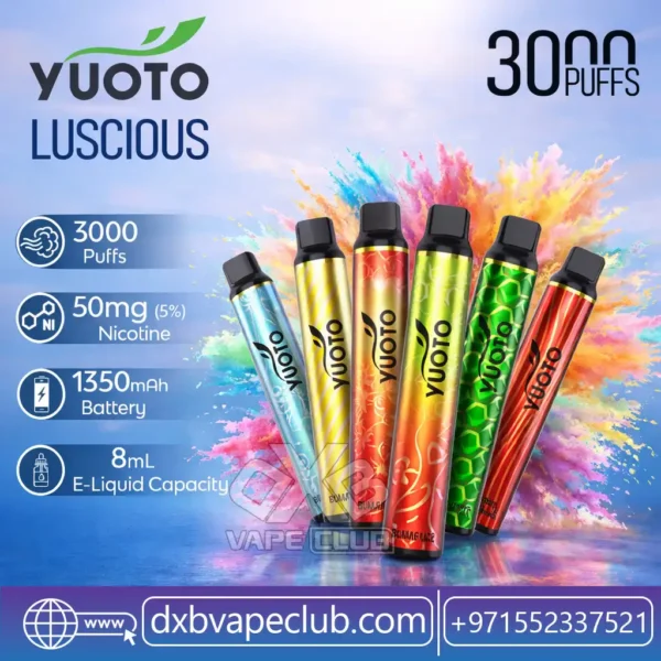 Yuoto Luscious 3000 Puffs Disposable Vape
