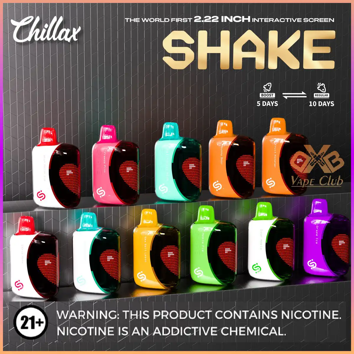 Chillax-Shake-22000-Puffs-Disposable-Vape-In-Dubai.webp Chillax Shake 22000 Puffs Disposable Vape - AED 45 - Image 1