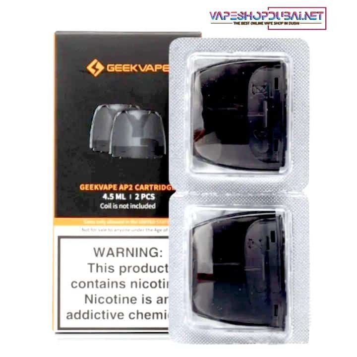 Geekvape-AP2-Empty-Pod-Cartridge-1.jpg Geekvape AP2 Empty Pod Cartridge 4.5ml (2 PCS) - Image 1