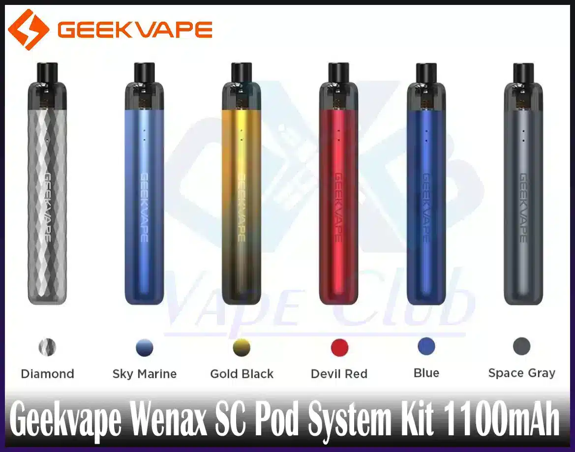 Geekvape-Wenax-SC-Pod-System-Kit-1100mAh.webp Geekvape Wenax SC Pod System Vape Kit 1100mAh- AED 100 - Image 1