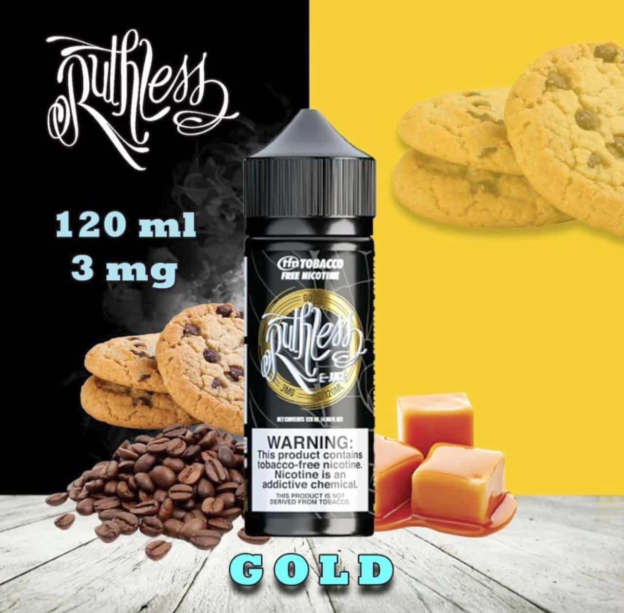 Gold-Vape-Juice-By-Ruthless-120ml.jpg Gold Vape Juice by Ruthless Vapor 120ML - AED 55 - Image 1