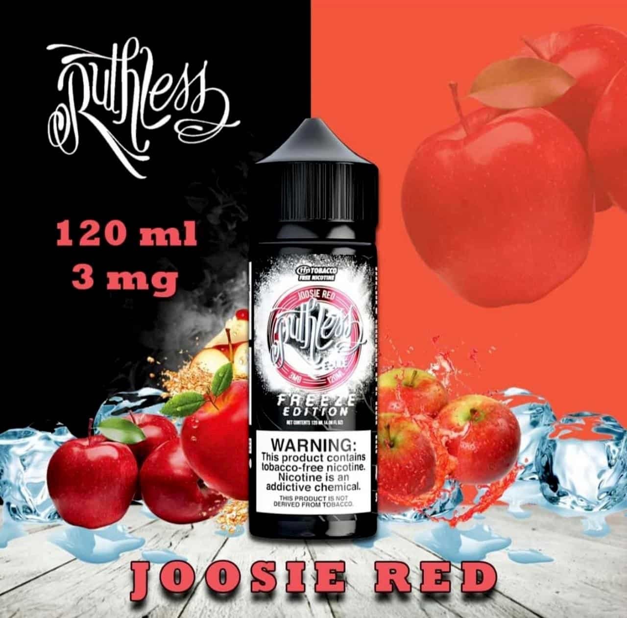 Joosie-Red-By-Ruthless-Freeze-Edition-120ml.jpg Joosie Red Freeze E-Liquid by Ruthless 120ml - AED 55 Dubai - Image 1
