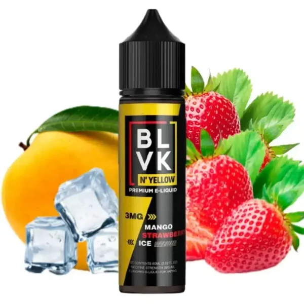 BLVK N Yellow Mango Strawberry Ice 60ML E Juice - AED 40