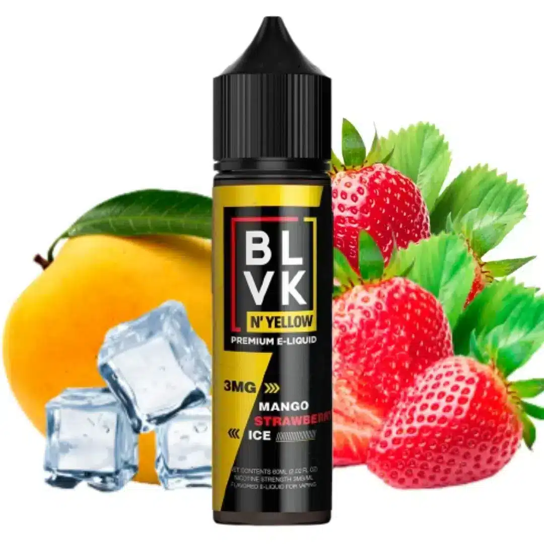 Mango-Strawberry-Ice-Blvk-N-Yellow.webp BLVK N Yellow Mango Strawberry Ice 60ML E Juice - AED 40 - Image 1