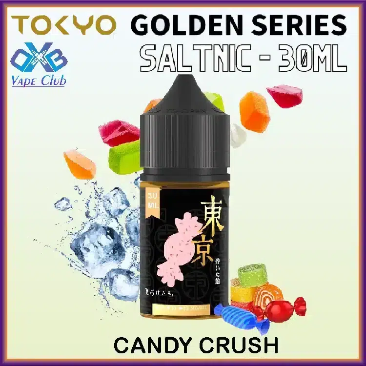 Tokyo-Golden-Series-Candy-Crush-Saltnic-30ml.webp Tokyo Golden Series Candy Crush 30ml - Image 1