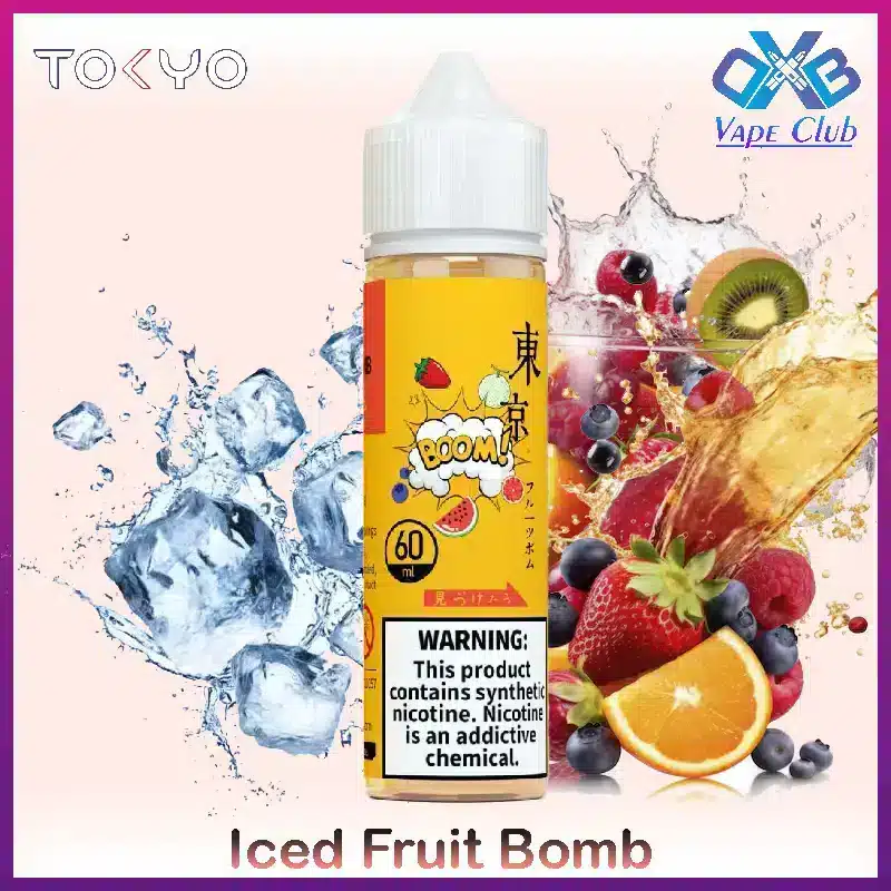 Tokyo-Iced-Fruit-Bomb-60ml.webp Tokyo Iced Fruit Bomb E-Liquid 60ml - AED 40 Dubai - Image 1
