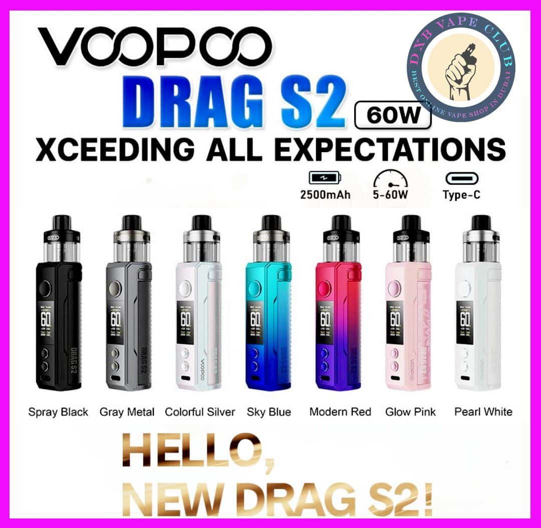 VOOPOO-Drag-S2-Pod-Kit.jpg Voopoo Drag S2 Pod Kit 60W Built-in 2500mAh In Dubai UAE - Image 1