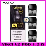 Voopoo Vinci V2 Pod Cartridge For Vinci pod Kit / Drag Nano 2 Kit / Vinci Pod Royal Edition Kit 2ml / Vinci Q Kit / Drag Nano 2 Nebula Edition Kit / Vinci Pod SE Kit 2ml (3pcs/pack) - Image 4
