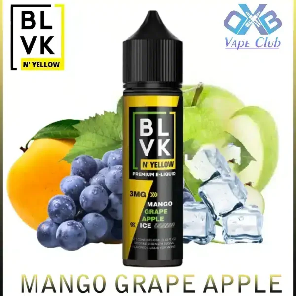 BLVK N Yellow Mango Grape Apple Ice  60ml E Juice - AED 40