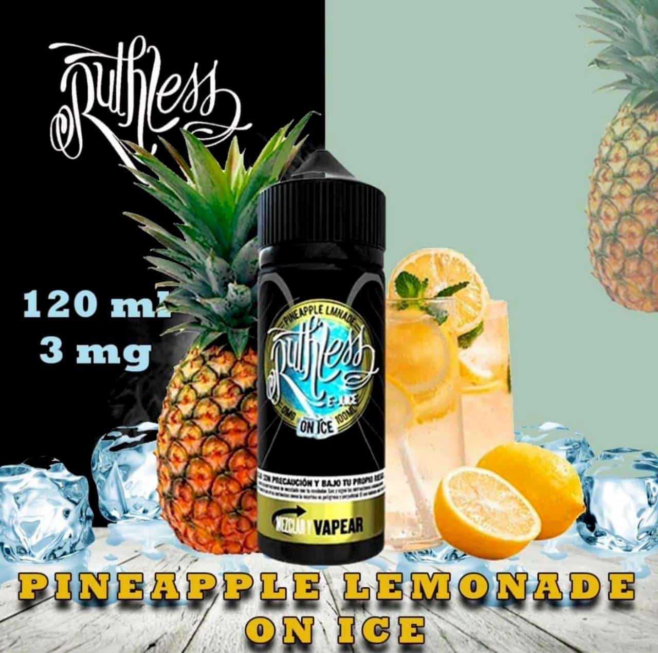 pineapple-lemonade-ice-by-Ruthless_120ml.jpg Ruthless Pineapple Lemonade On Ice E-Juice 120ML - AED 55 - Image 1