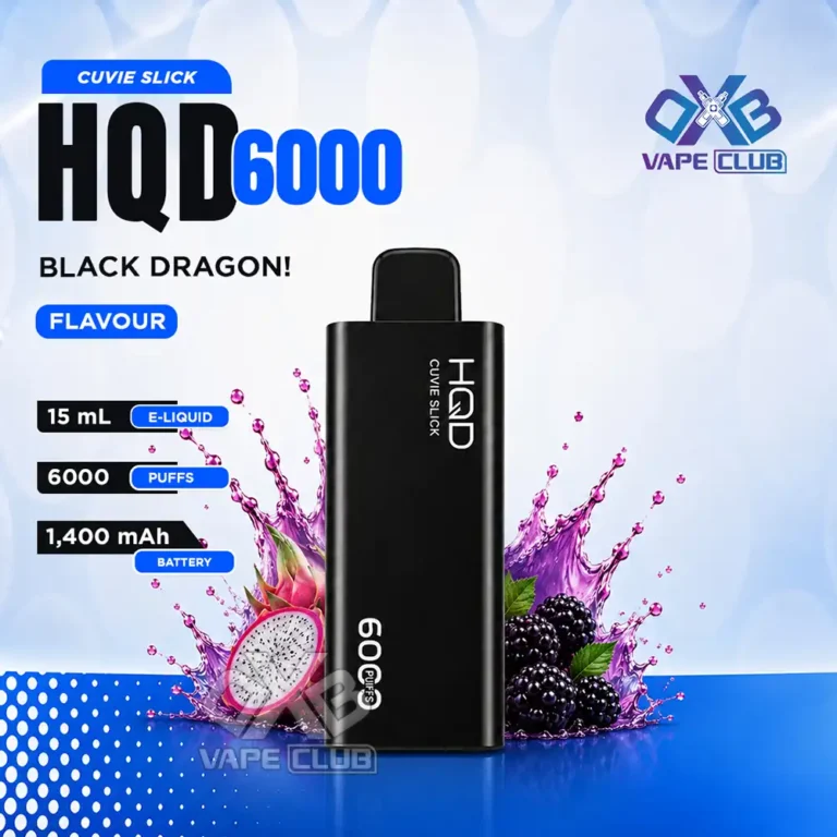 HQD Cuvie Slick 6000 Puffs Black Dragon