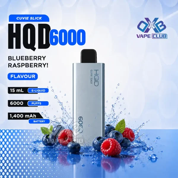 HQD Cuvie Slick 6000 Puffs Blueberry Raspberry
