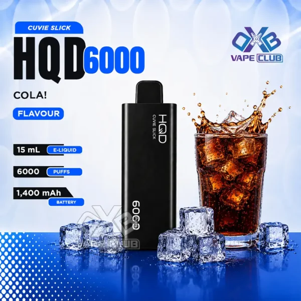 HQD Cuvie Slick 6000 Puffs Cola