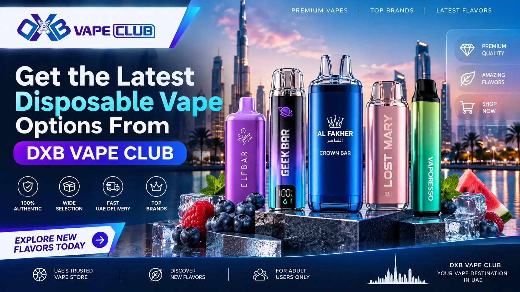 Get the Latest Disposable Vape Options From DXB Vape Club