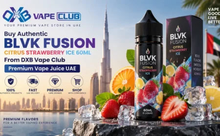 Buy Authentic BLVK Fusion Citrus Strawberry Ice 60ml From DXB Vape Club | Premium Vape Juice UAE