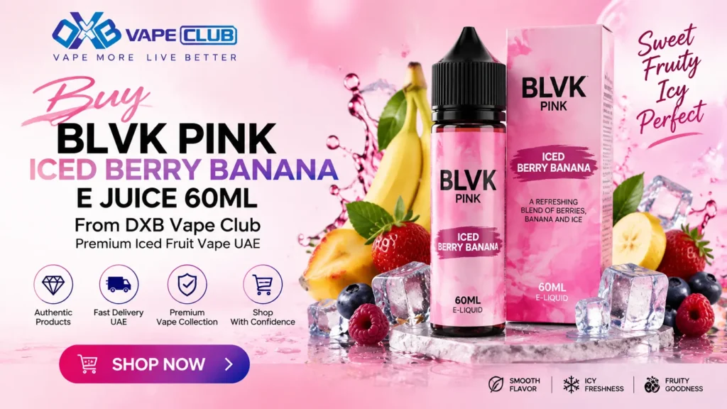 BLVK Pink Iced Berry Banana E Juice 60ML