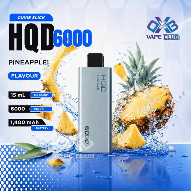 HQD Cuvie Slick 6000 Puffs Pineapple from DXB Vape Club