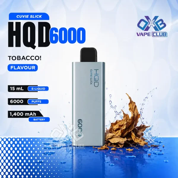 HQD Cuvie Slick 6000 Puffs Tobacco