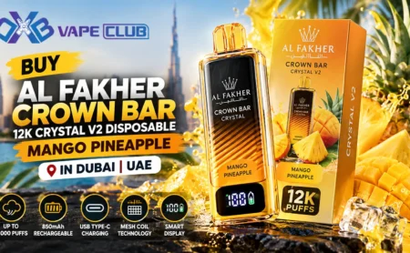 Buy Al Fakher Crown Bar 12K Crystal V2 Disposable Mango Pineapple In Dubai | UAE