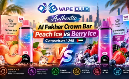 Authentic Al Fakher Crown Bar Peach Ice vs Berry Ice Comparison | UAE
